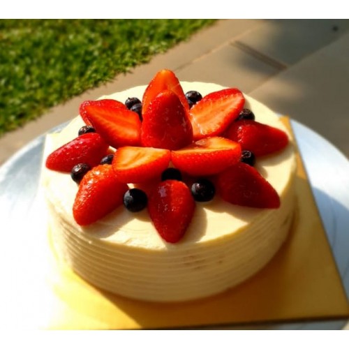 Strawberry Short Sugee Cake (Round 500g)